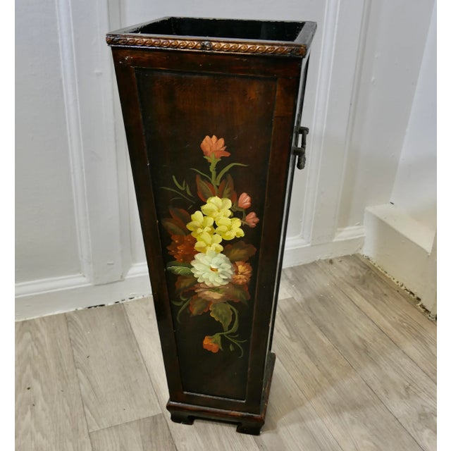 Wood Folk Art Painted Umbrella Stand, 1970s For Sale - Image 7 of 7