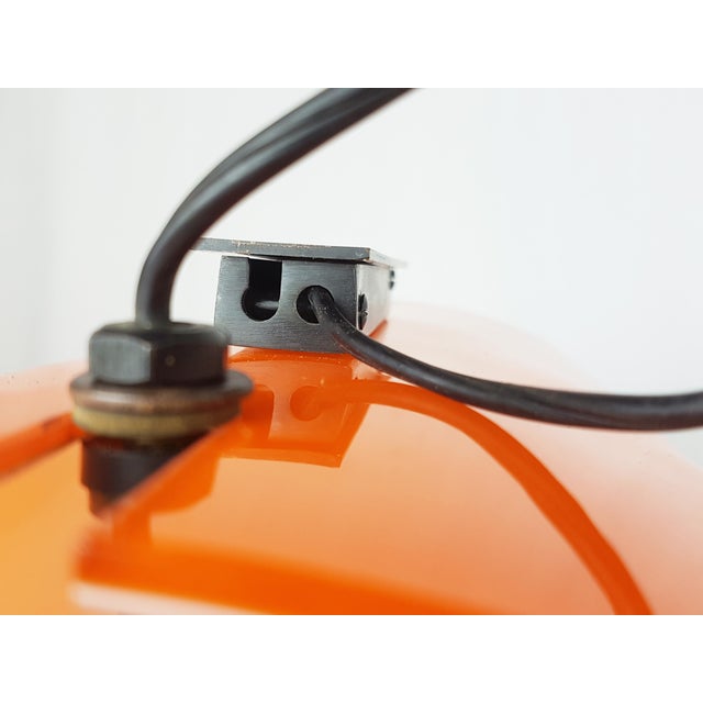 Brass, Orange and White Murano Glass Sconce by Vistosi, 1960s For Sale - Image 14 of 16