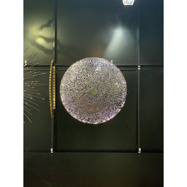 Bronze New Sculpture Bronze Sunburst Wall or Ceiling Lamp For Sale - Image 8 of 9
