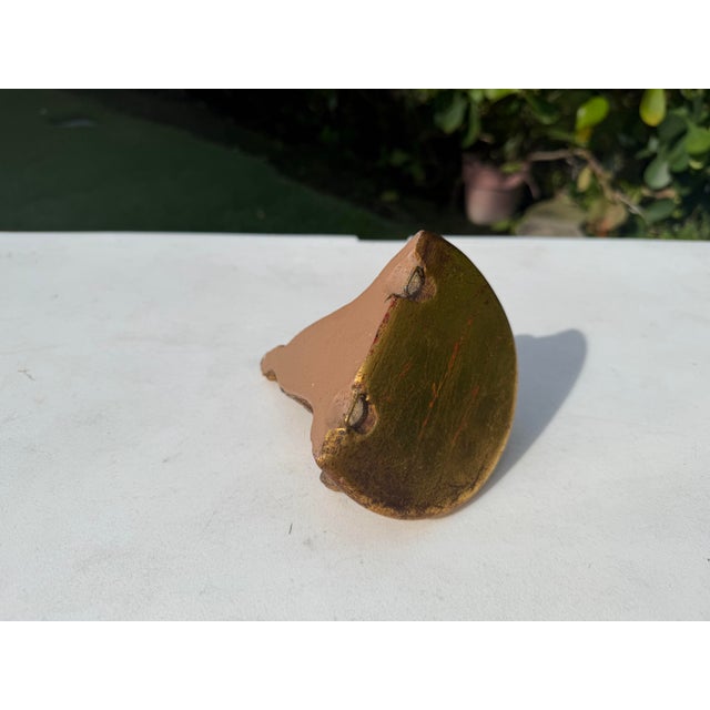 Vintage Petite Italian Florentine Gilt Wall Bracket Shelf For Sale - Image 9 of 9