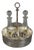 800 Silver and Crystal Oil and Condiment Cruet Set from Calegaro, 1970s For Sale
