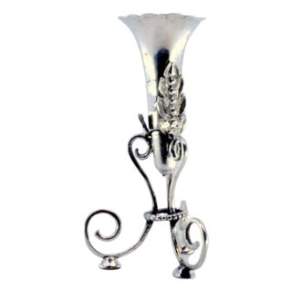 Silver Toothpick Holder with Cut Chalice For Sale
