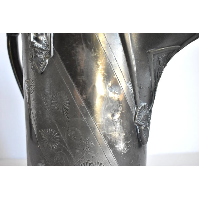 Antique C.1870s Reed & Barton Silver Plate Water Pitcher For Sale - Image 9 of 13