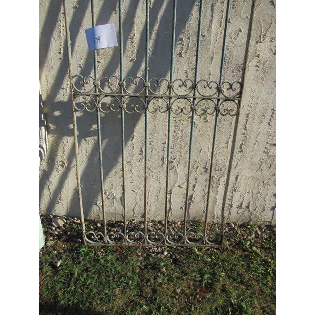 Victorian Antique Victorian Iron Gate Window Garden Fence Architectural Salvage Door #041 For Sale - Image 3 of 6