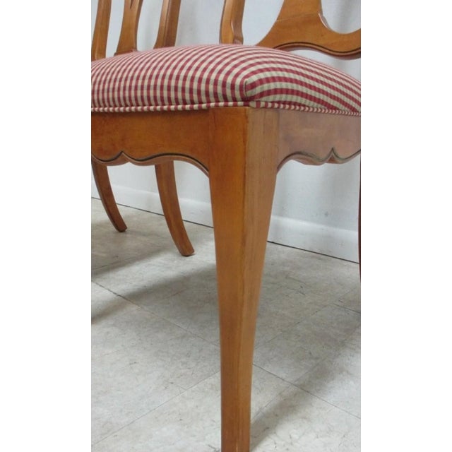 French Country 1950s Pair Ethan Allen Dining Room Side Chairs French Country For Sale - Image 3 of 11