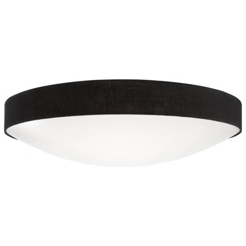 Kant Ceiling Lamp in Black Textile & Opal Acrylic from Konsthantverk, Sweden For Sale - Image 4 of 5