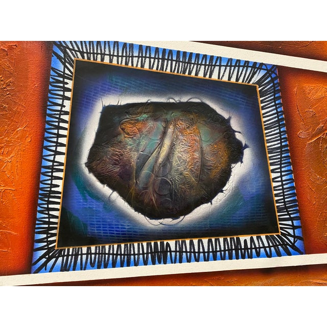 Moises Ramos Mixed Media Abstract Painting 20th Century Mixed media with oils and acrylics on canvas Canvas dimensions 29"...