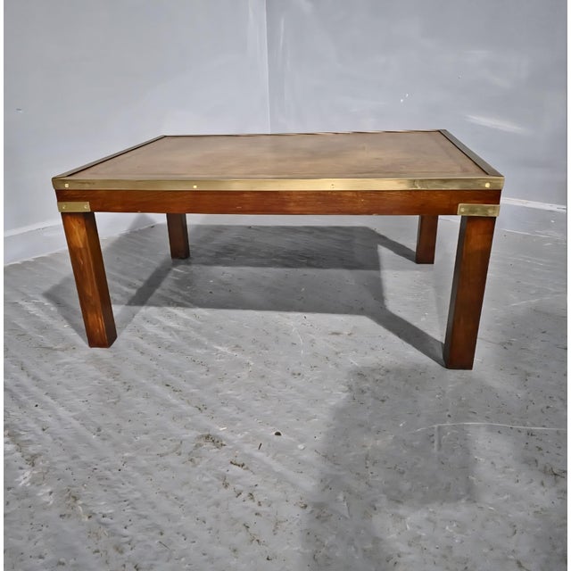 Campaign Mahogany Coffee Table, 1920s For Sale - Image 3 of 8