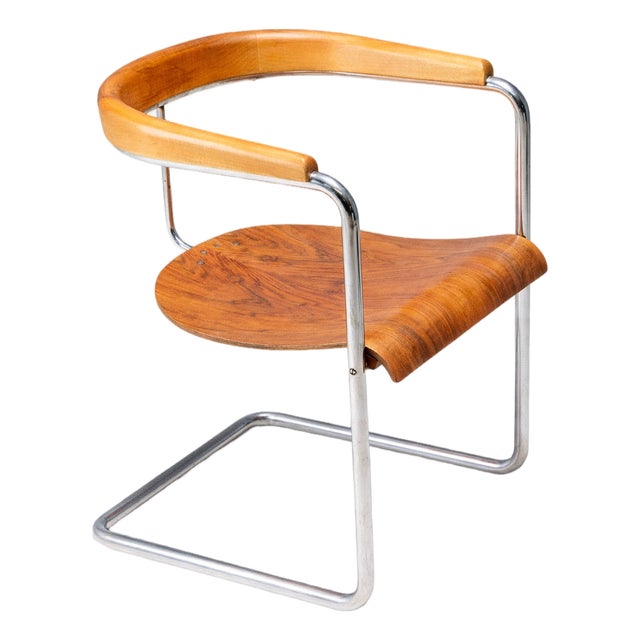 Functionalist Console Armchair by Jindřich Halabala for UP Závody Rousínov, 1930s For Sale