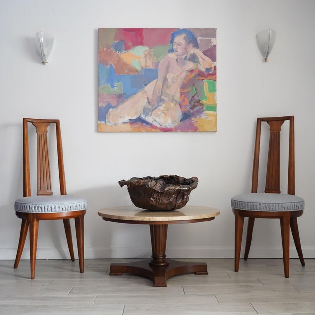 Vintage Modernist Abstract Nude Painting For Sale - Image 4 of 12