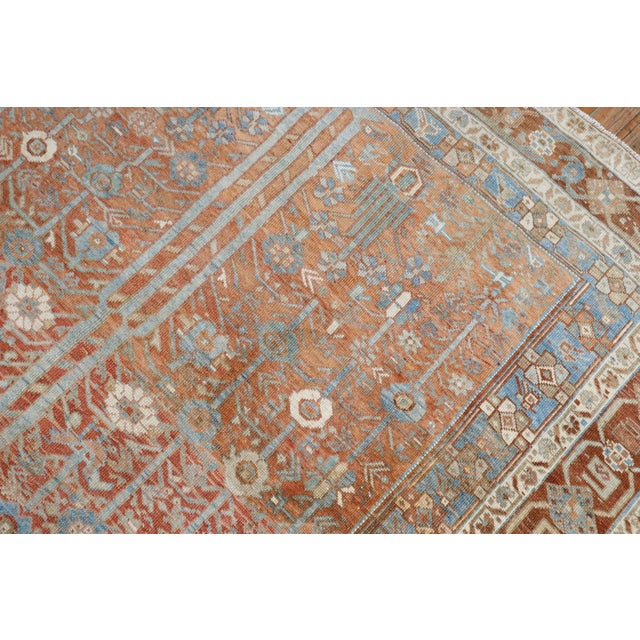 Brown Early 20th Century Zabihi Collection Tribal Persian Square Accent Rug - 5'3" x 6'8" For Sale - Image 8 of 10