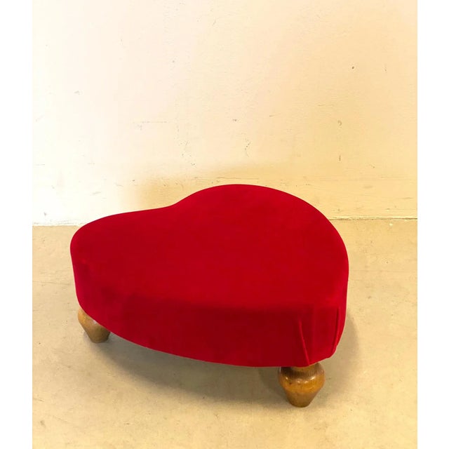 Heart-Shaped Footrest, 1940s For Sale - Image 10 of 10