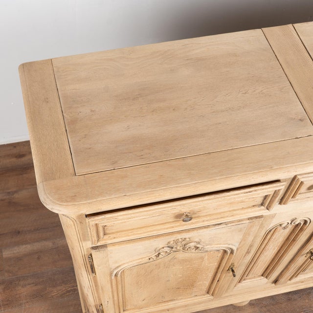 Late 19th Century Late 19th Century French Bleached Oak Sideboard Buffet For Sale - Image 5 of 14
