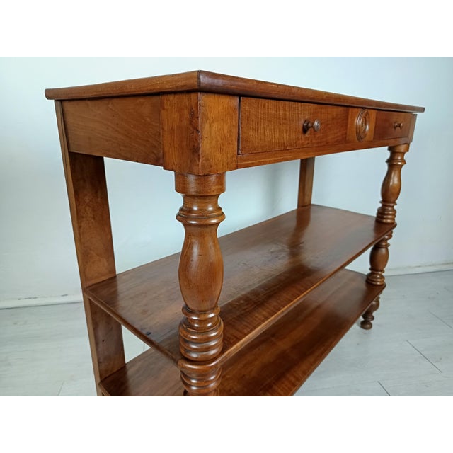 Walnut Etagère Console Table For Sale - Image 17 of 18