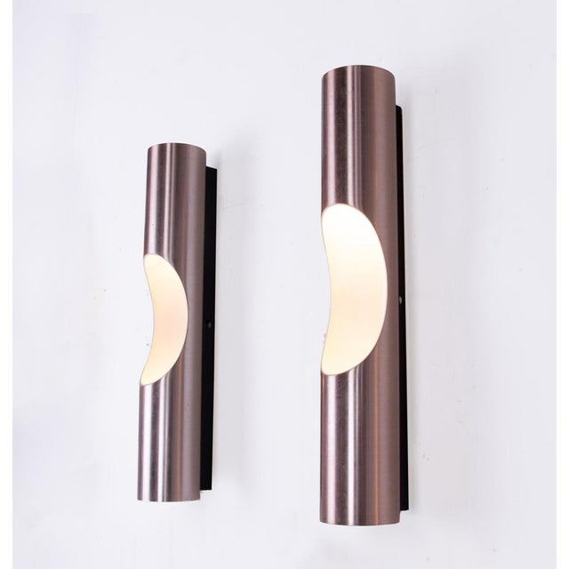 Fuga Wall Sconces in Copper by Maija Liisa Komulainen for Raak, 1950s, Set of 2 For Sale - Image 4 of 8
