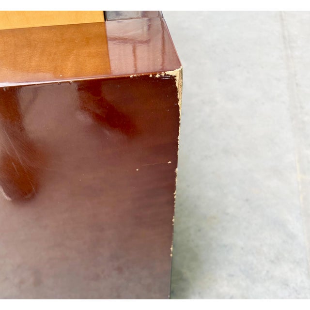 1970s Mid Century Maple & Walnut Dresser For Sale - Image 14 of 14