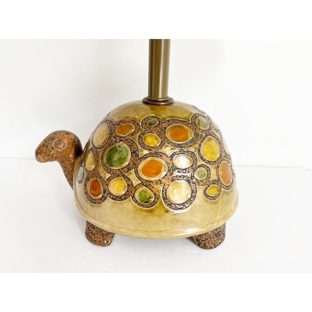1960s Italian Turtle Lamp & Shade Chairish
