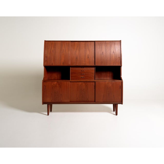 Vintage Danish Teak Highboard with Bar Compartment, 1960s For Sale - Image 15 of 15