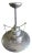 Ceiling Light Fixture Nickel Plated For Sale