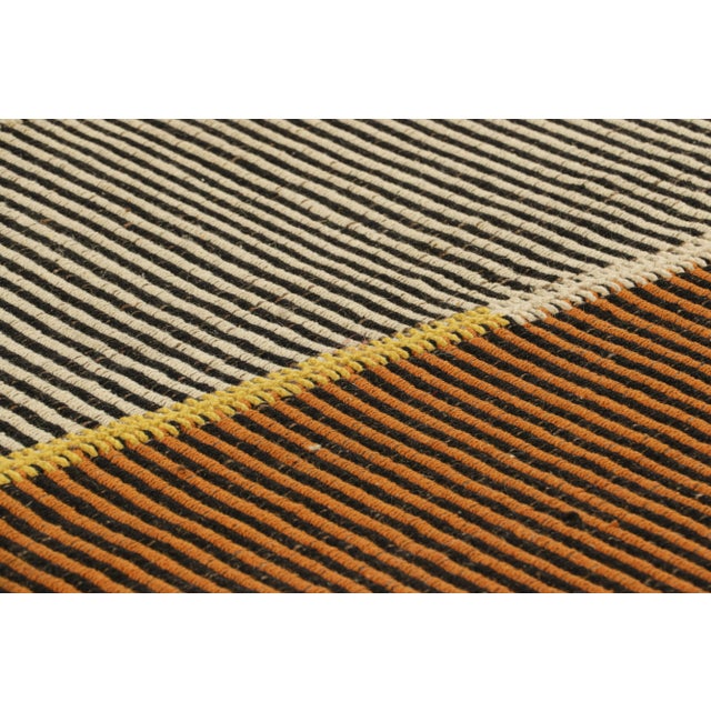 Handwoven in wool, a 5x6 Kilim design from an inventive new contemporary flat weave collection by Rug & Kilim. On the...