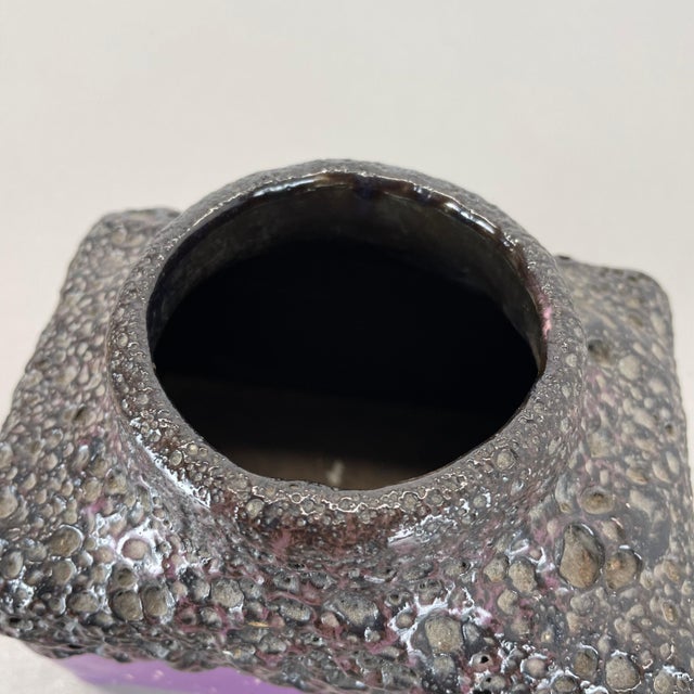 Vintage Pottery Fat Lava Vase from Es Keramik, Germany, 1970s For Sale - Image 11 of 16