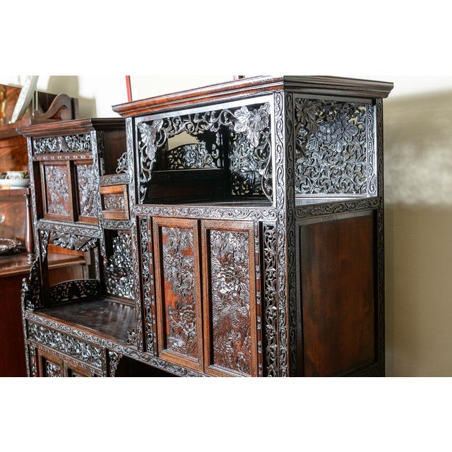 Decor Asian Carved Oriental Cabinet Chairish
