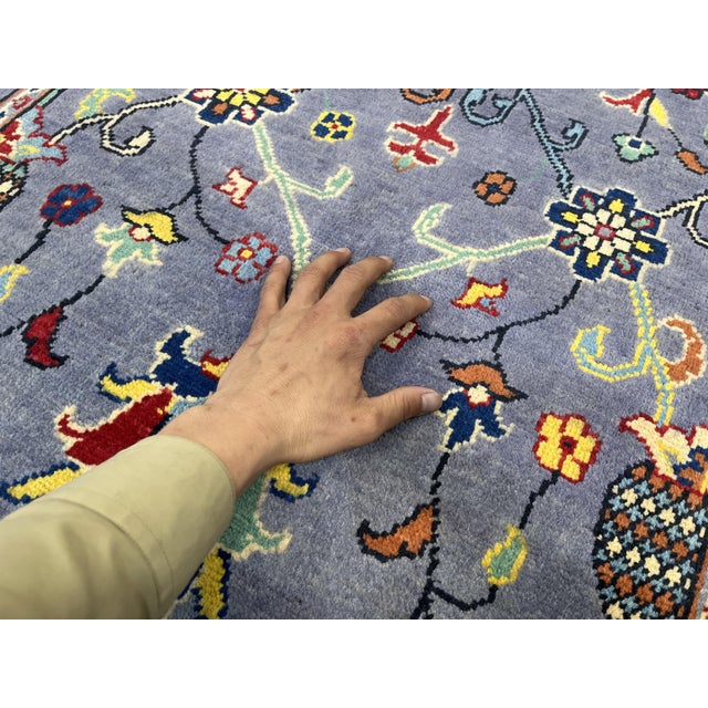 Slate Gray Persian Style Floral Rug, 3'3" X 5' For Sale - Image 14 of 16