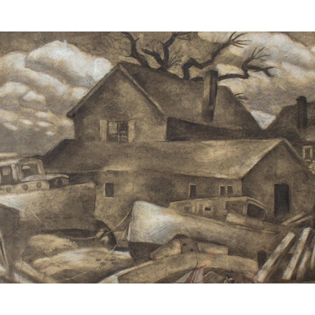 Realism 1946 Charcoal Drawing by Eugene Savage For Sale - Image 3 of 7