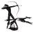 Sculpture Diana on the Hunt in Black Lacquered Metal, 1960s For Sale
