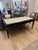 Transitional Black Writing Desk With Cream Leather Insert For Sale - Image 3 of 4