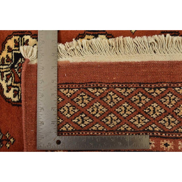 Bokhara Rug 8’4” X 10’2” Orange Wool Tribal Hand-Knotted Oriental Carpet For Sale - Image 14 of 14