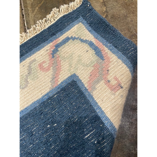 1990s Handwoven Tibet Style Runner Rug 2'6" X 10'8"