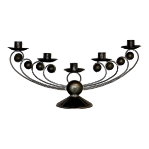 Vintage Mexican Tin Metal Candelabra