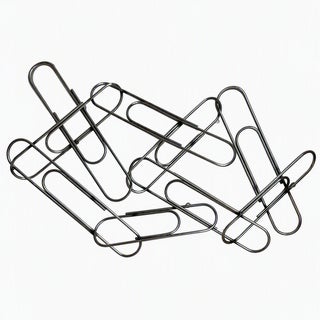 Signed C. Jeré Giant Chrome Paper Clip Wall Sculpture, © 2002, Pop Art Postmodern Wall Art For Sale