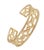 Christina Addison Basket Weave Yellow Gold Hinged Cuff Bracelet For Sale - Image 4 of 12