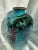 Late 19th Century Japanese Cloisonne Enamel Vase Wisteria Ice Blue Ground 7 in Antique Meiji Era For Sale - Image 5 of 14