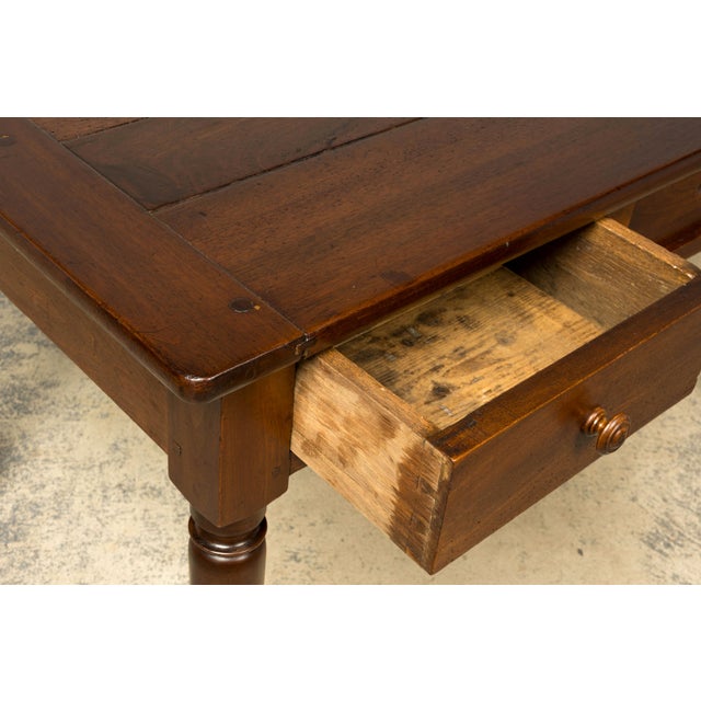 Mid-19th Century French Louis Philippe Walnut Writing Table For Sale - Image 12 of 18