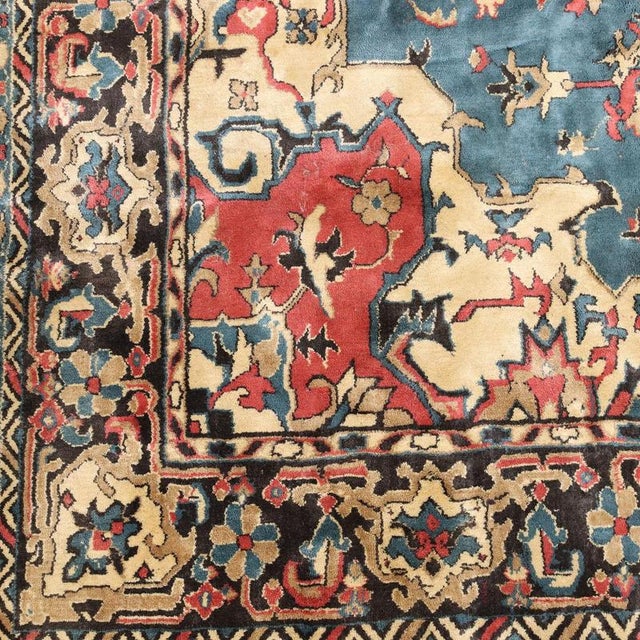 Vintage Mechanical Rug in Wool For Sale - Image 6 of 9