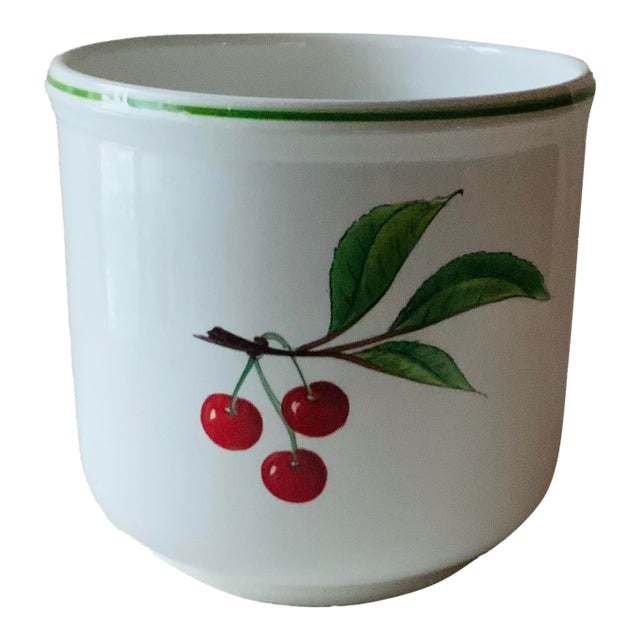 Mid 20th Century Italian Hand-Painted Porcelain Wine Cooler For Sale
