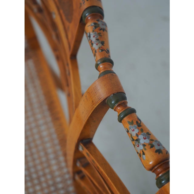 Adams Triple Back Painted Decorated Settee For Sale - Image 11 of 18