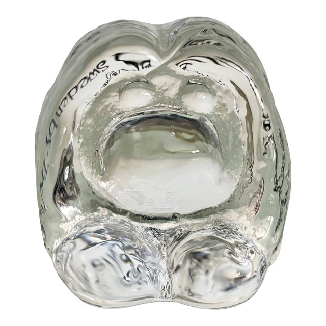 Vintage Saab Promotional Crystal Troll Made in Trollhättan Sweden Paperweight For Sale