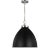 Chapman & Myers by Visual Comfort Studio Wellfleet Large Dome Pendant, Midnight Black & Polished Nickel For Sale