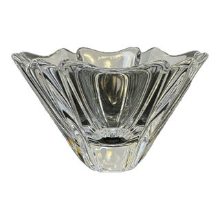 Orrefors Orion Crystal Tulip Bowl 5.5” Lars Hellsten 1987 Swedish Art Glass Retired For Sale