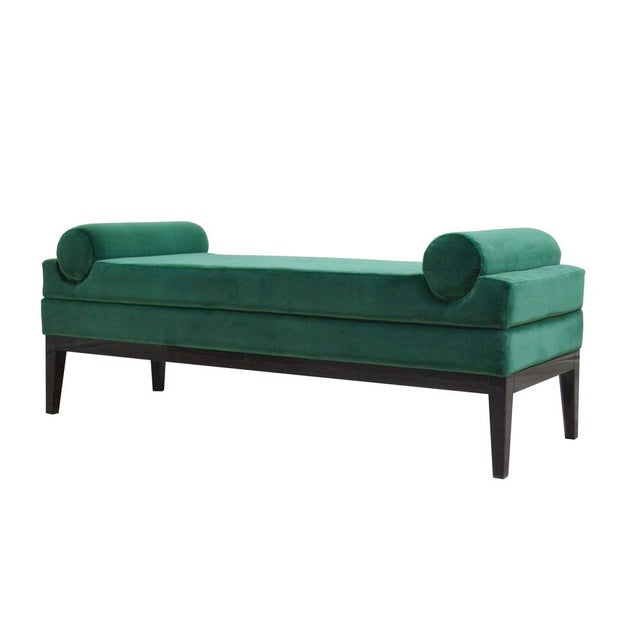 Italian Bench in Green Velvet Fabric from Kabinet For Sale - Image 9 of 9