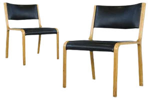 Set of German Model 402 Bentwood Side Chairs by Wilhelm Ritz for Wilkhahn, 1960s