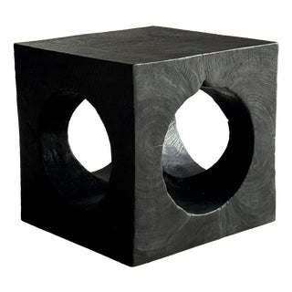 Openwork Cubic Stool or Coffee Table, 1980s For Sale