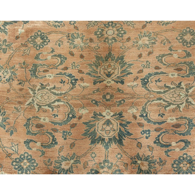 Early 20th Century Authentic Persian Tabriz Handmade Wool Rug For Sale - Image 5 of 8