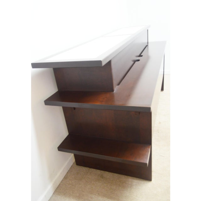 Modern Stickley Modern Bar Cabinet With Stools For Sale - Image 3 of 11