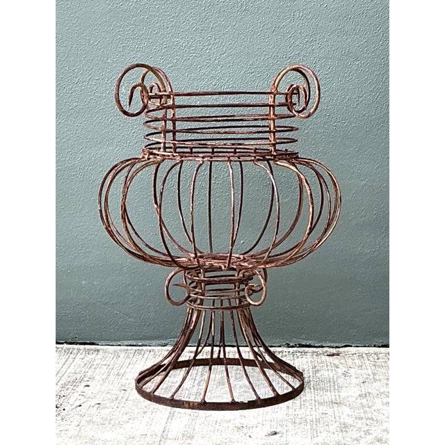 Mid 20th Century Vintage Sculptural Metal Urn For Sale - Image 5 of 12