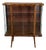 Vintage Art Deco Display Cabinet with Glass Slats in Warm Walnut Veneer, 1950s For Sale